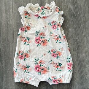 Catherine Malandrino pink floral baby romper (3-6M)